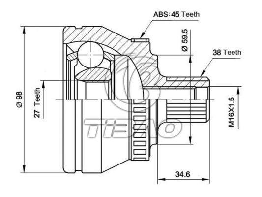 Buy 8D0498099D Transmission Parts C.V Joint online manufacture